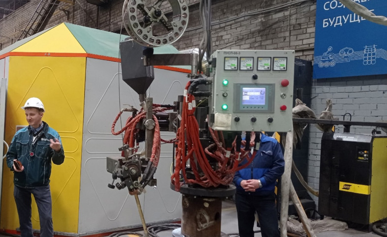 установка на заводе