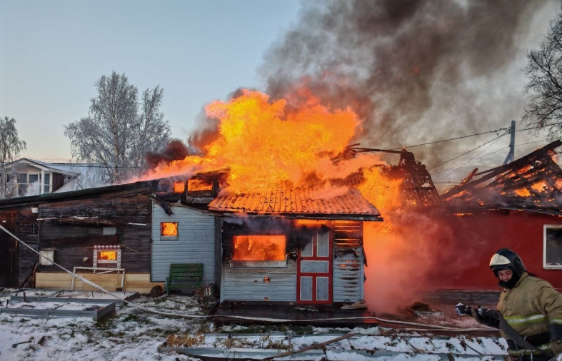 Пожар в Кеми