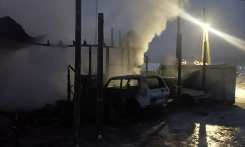 Пожар в Медвежьегорске Пожар в Медвежьегорске