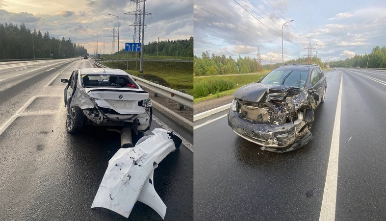 Авария на подъезде к городу