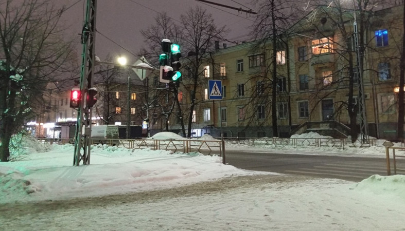 зимняя улица вечером зимняя улица вечером