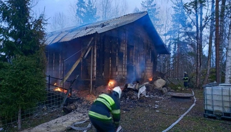 горящий дом