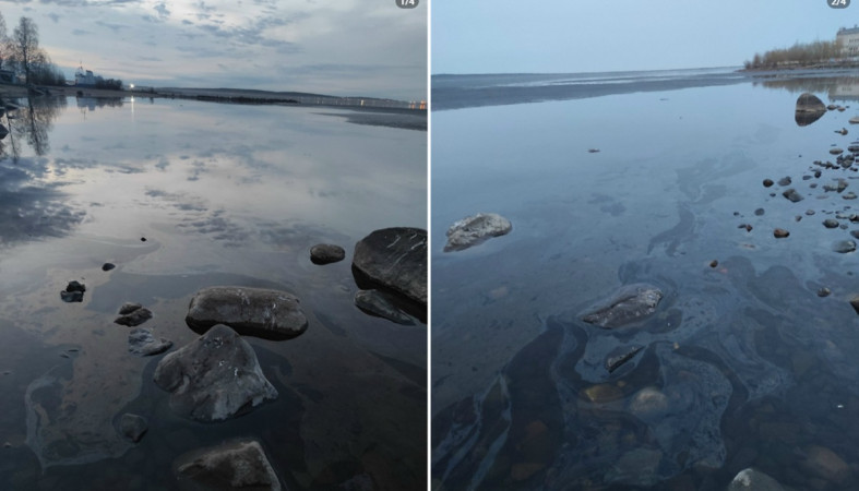 пятна на озере