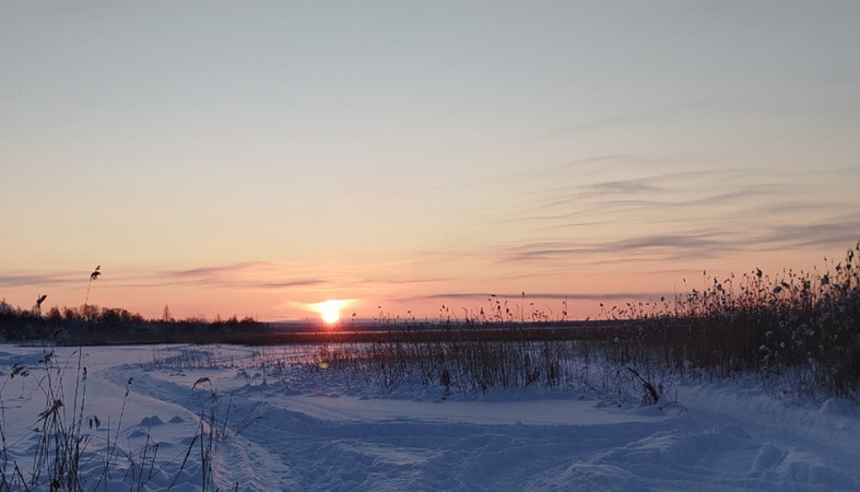 морозный закат морозный закат