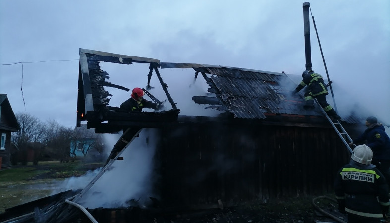 Пожар в Олонецком районе