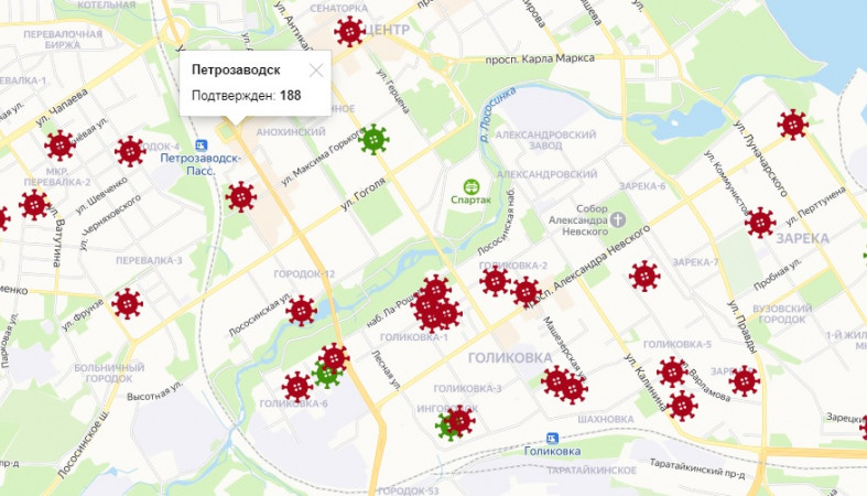 В петрозаводске карта