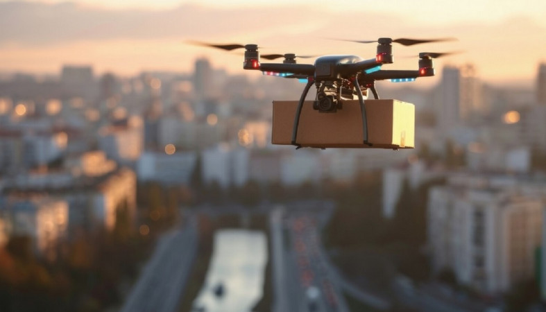 Дрон в небе Дрон в небе