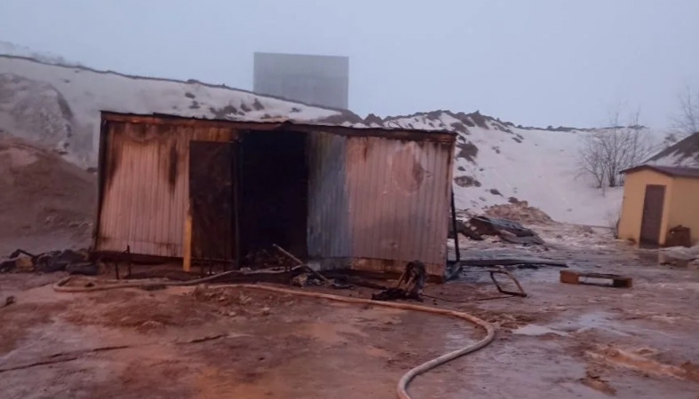 Пожар в бытовке