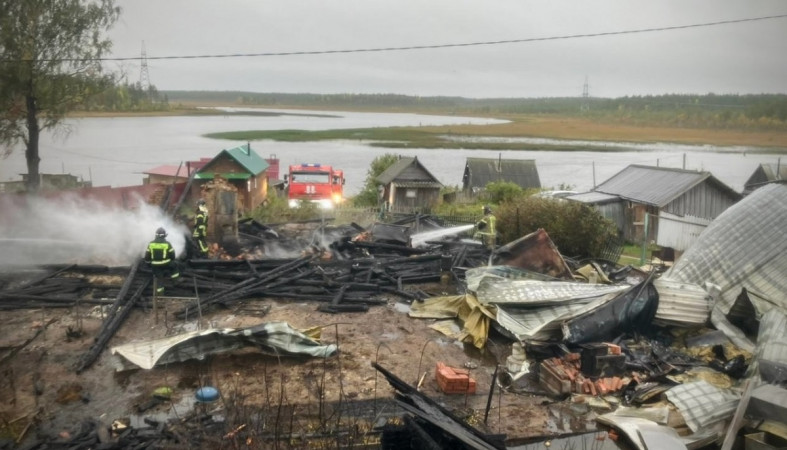 Пожар в Сегежском округе