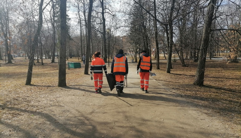 Уборка в парке