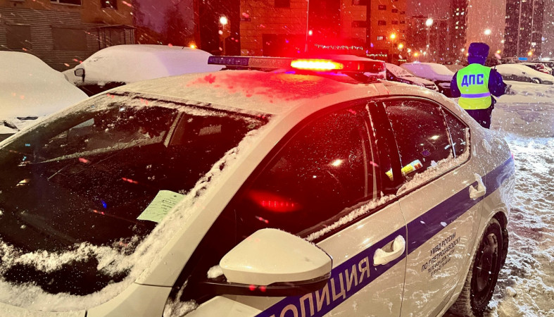 Экипаж ДПС на улице