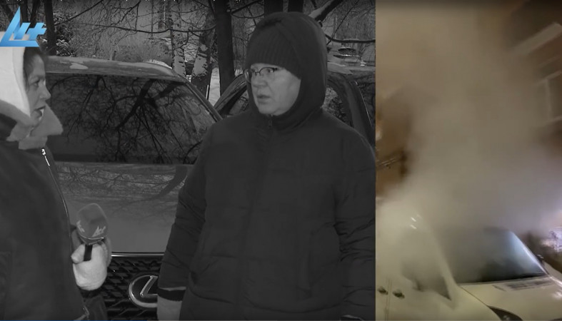 Дым в центре Петрозаводска