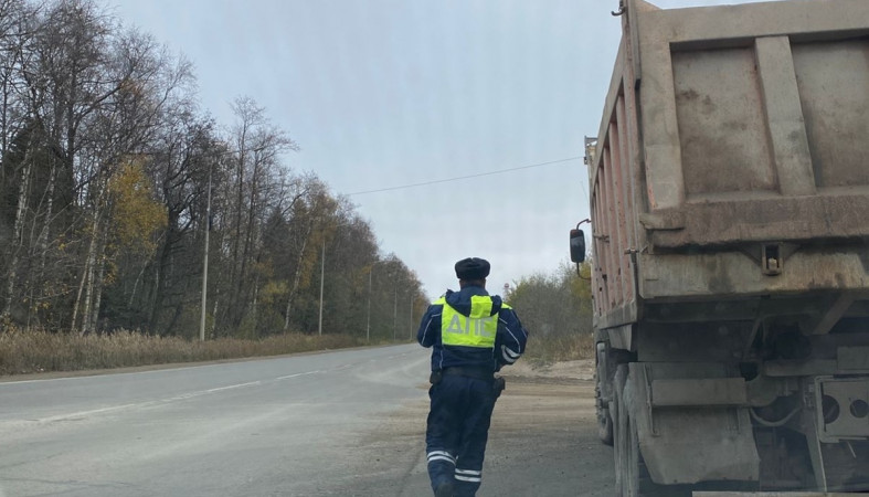 остановленный грузовик