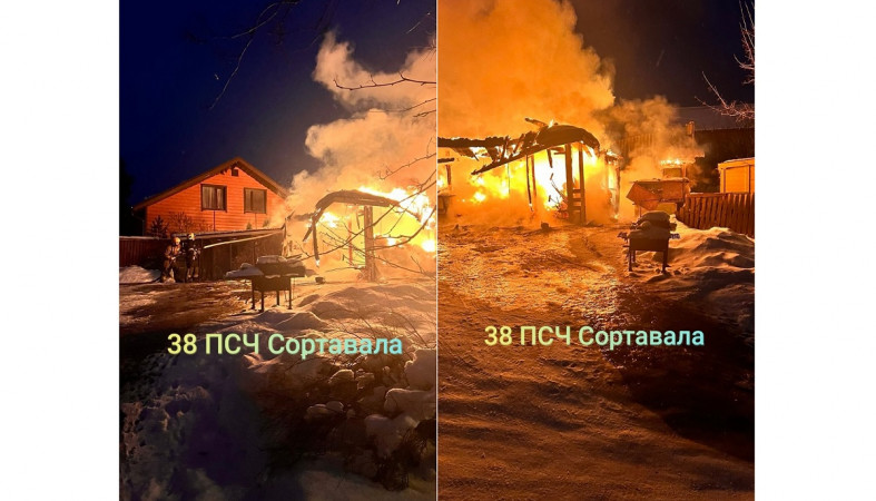 возгорание в Сортавале