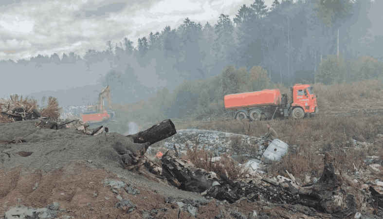 тление на полигоне в Кондопоге