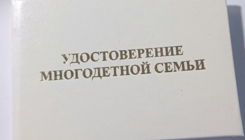 Удостоверение многодетной семьи  Удостоверение многодетной семьи
