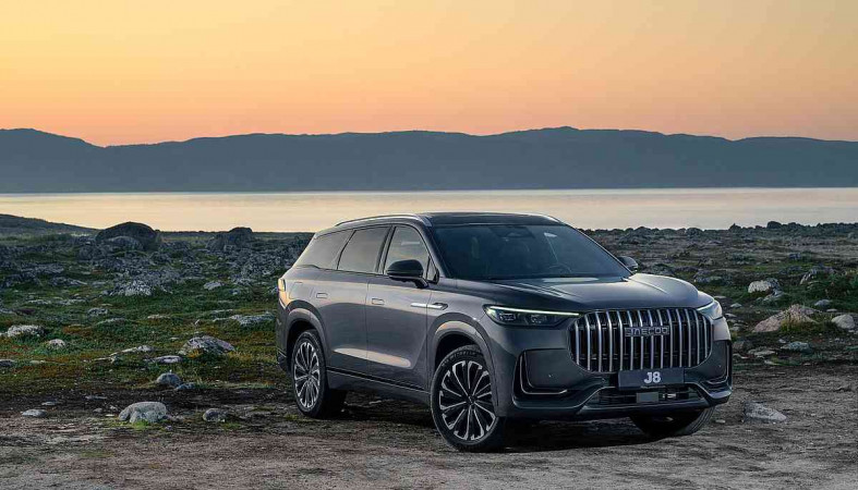 машина на закате