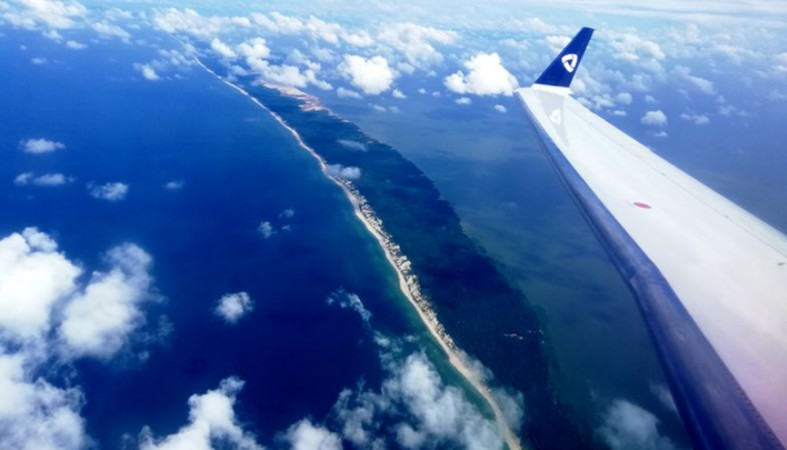 вид из окна самолета