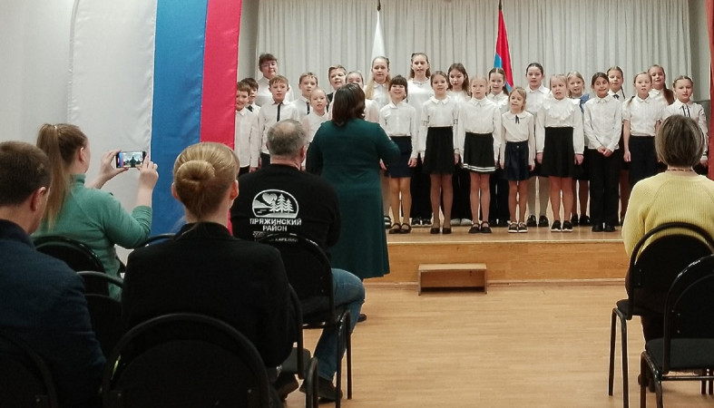 конкурс патриотической песни в Пряже