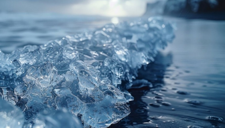 Лед на водоеме