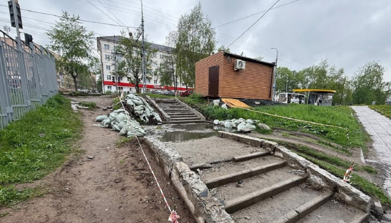 Аварийная лестница в Петрозаводске