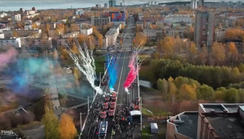 Открытие Лобановского моста видео