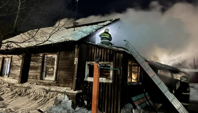 Пожар в Медвежьегорске