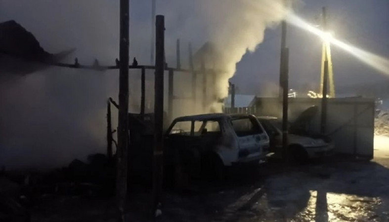 Пожар в Медвежьегорске