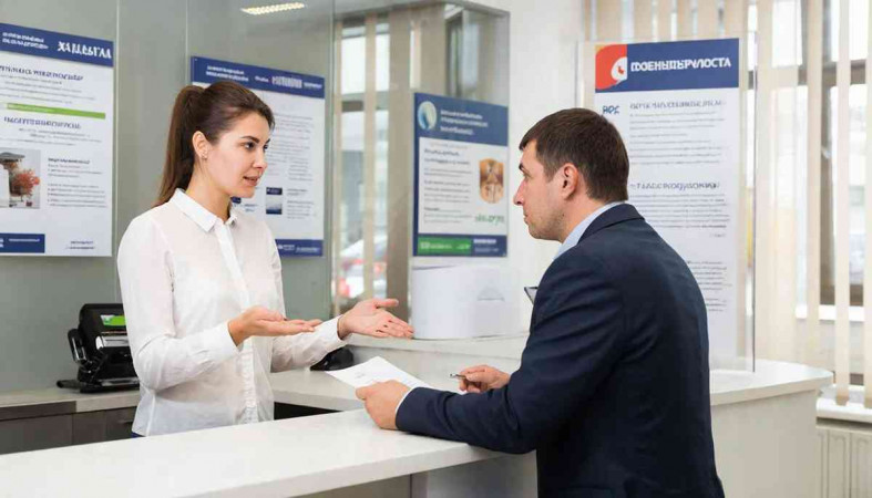 мужчина в банке