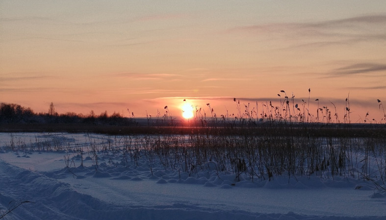 морозный закат