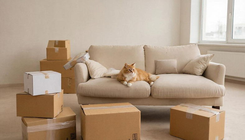 кот на диване