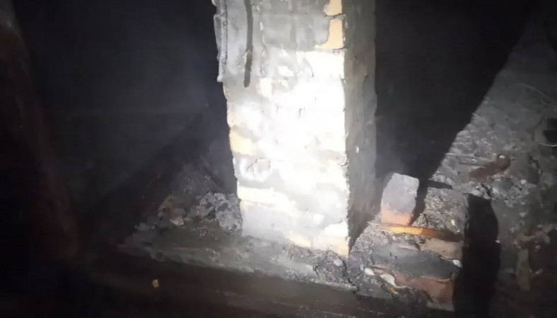 Пожар печное перекрытие