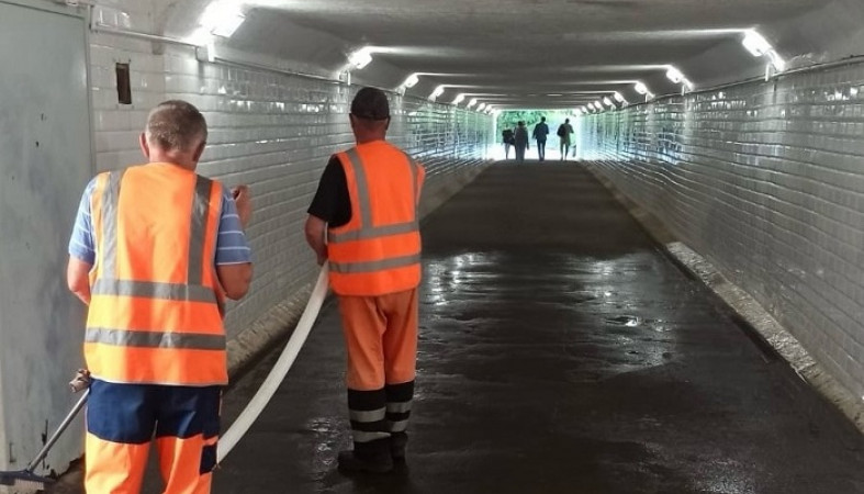Подземный пешеходный переход привели в порядок в Петрозаводске