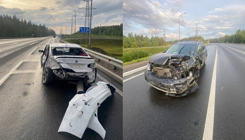 Авария на подъезде к городу