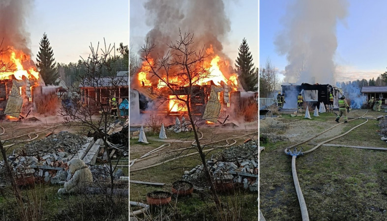 сгоревший дом