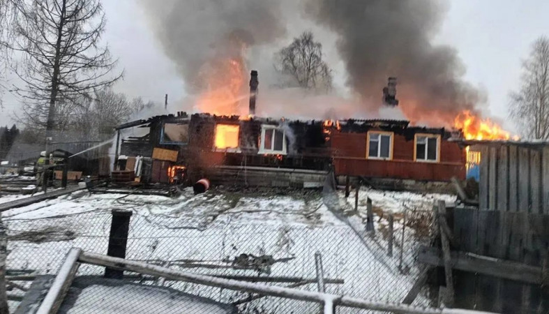 пожар в Прионежье