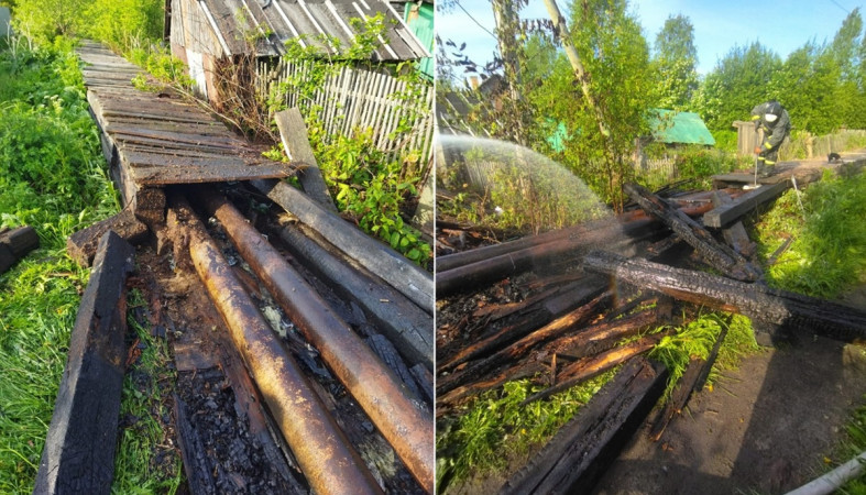 пожар у теплотрассы