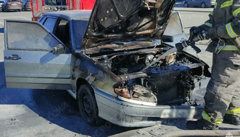 горевшее авто