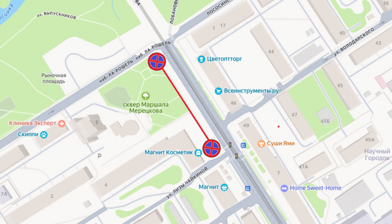 схема движения в Петрозаводске