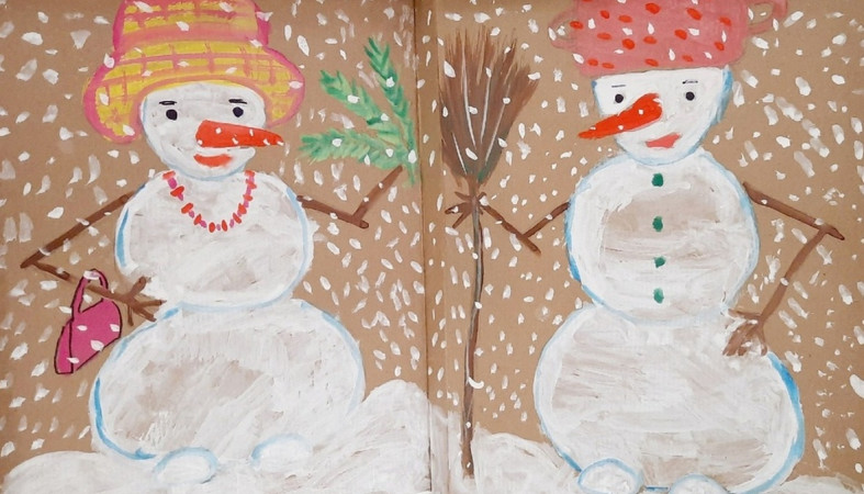 рисунки со снеговиком рисунки со снеговиком