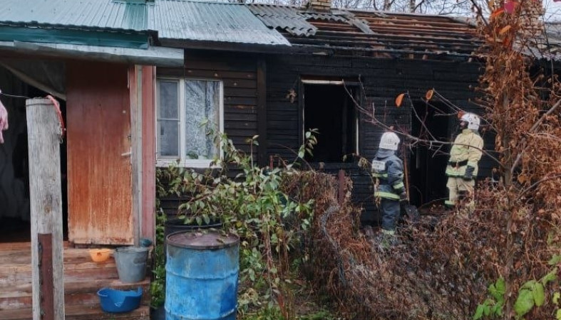 Пожар в селе Реболы Пожар в селе Реболы