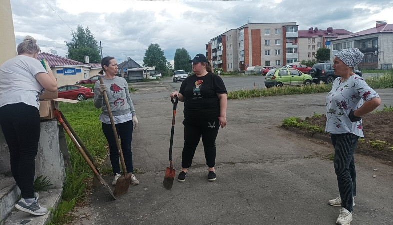 В карельском селе взялись навести чистоту на общественной территории