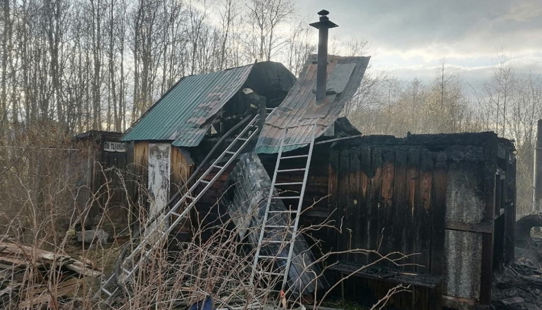 Пожар в деревне Сямозеро