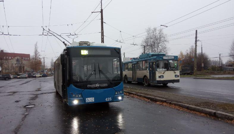 Пассажиры троллейбуса в Петрозаводске пожаловались на капель