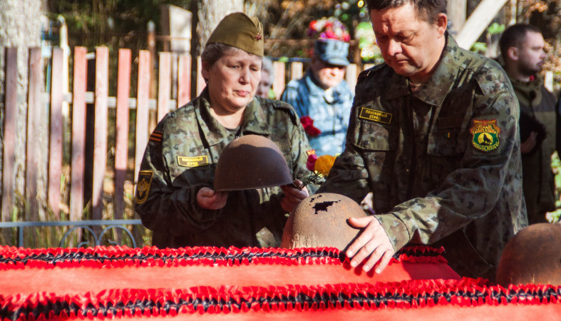 В Орзеге захоронили останки бойцов, павших при обороне Петрозаводска