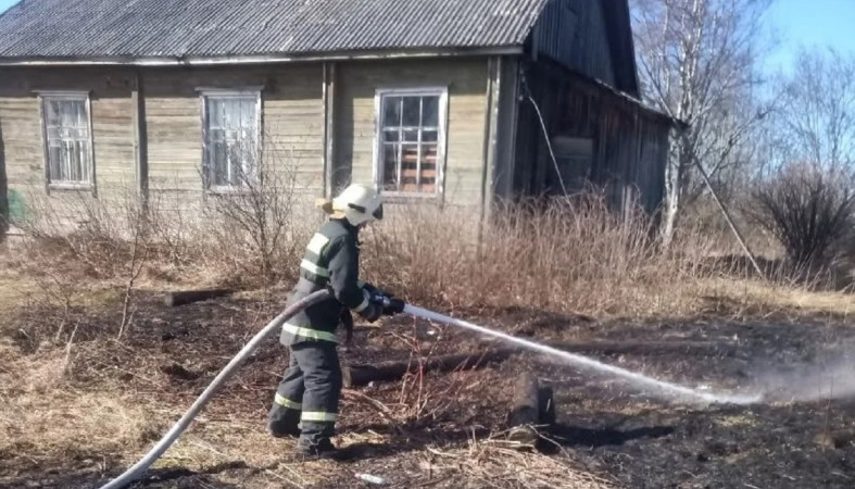 возгорание мусора в Ведлозере потушили пожарные возгорание мусора в Ведлозере потушили пожарные