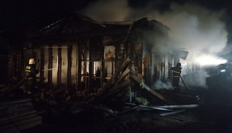 Пожар в деревне Виданы