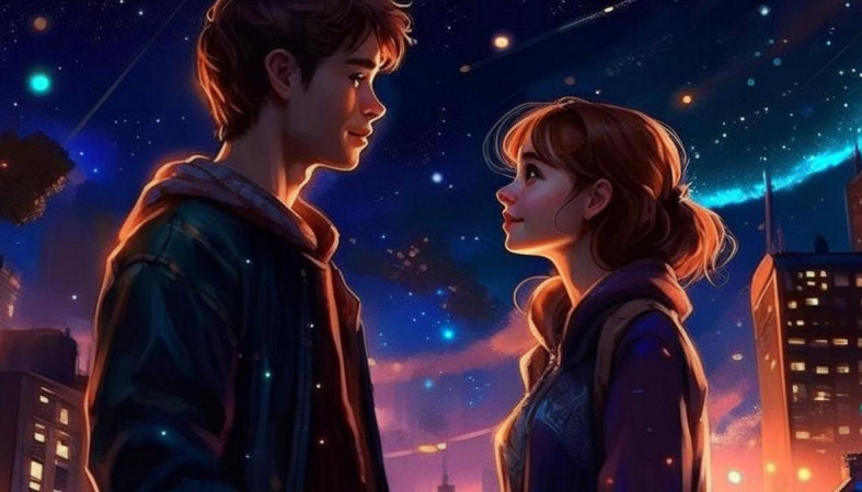 девушка и молодой человек смотрят друг на друга девушка и молодой человек смотрят друг на друга