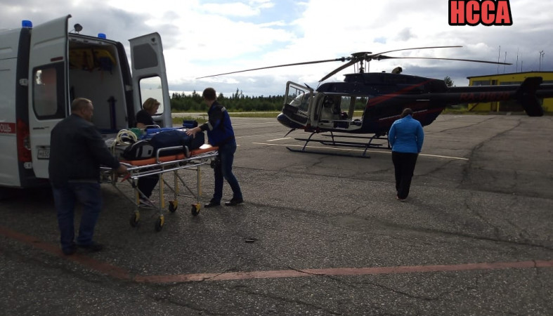 Недоношенную девочку отправили вертолетом из Костомукши в Петрозаводск