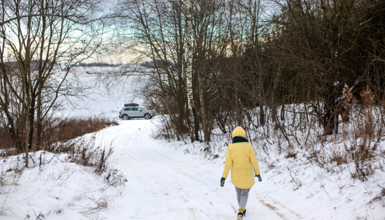 девушка среди снега девушка среди снега